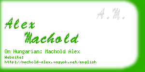 alex machold business card